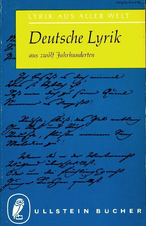 Livrenpoche : Deutsche Lyrik - Collectif - Livre