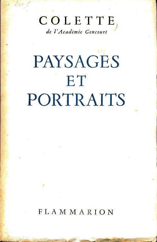 Paysages et portraits - Colette - Livre