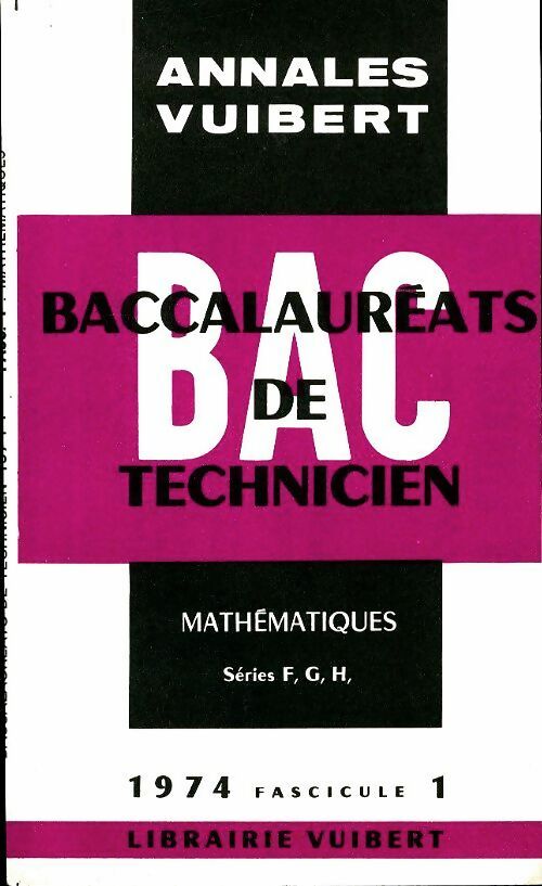 Livrenpoche : Mathématiques séries F, G, H fascicule 1 - Collectif - Livre