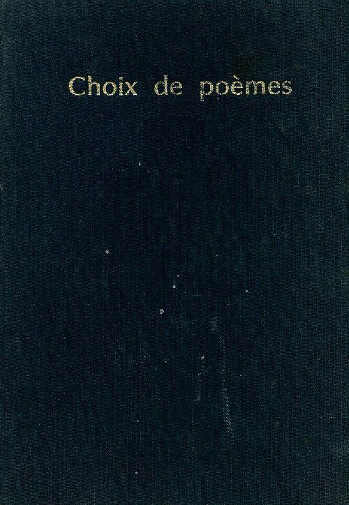 Livrenpoche : Choix de poèmes à l'usage des écoles - Collectif - Livre