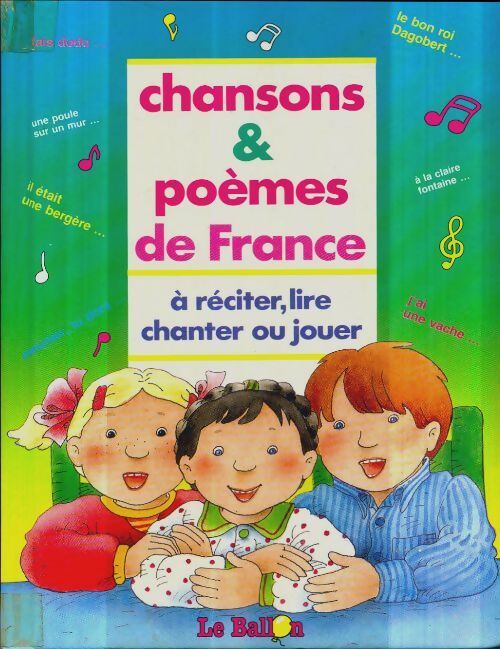 Chansons & poèmes de France - Collectif -  Le ballon GF - Livre