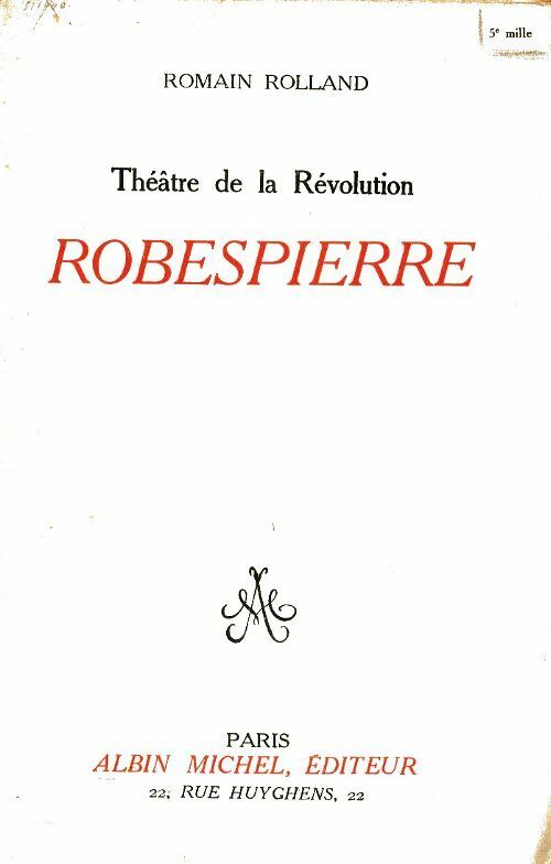 Livrenpoche : Robespierre - Romain Rolland - Livre