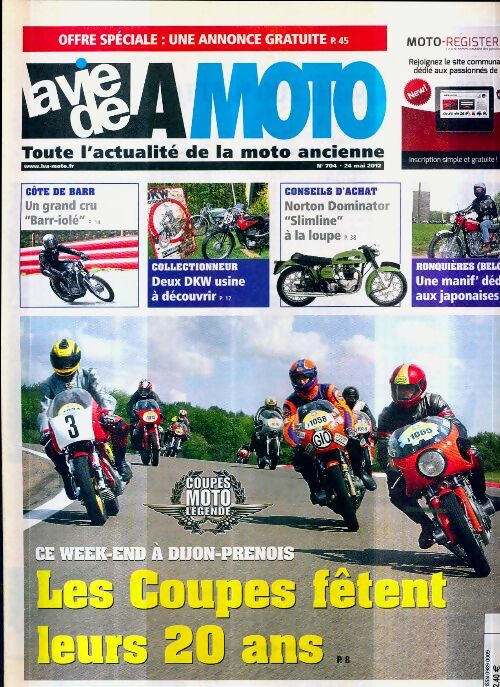 Livrenpoche : La vie de la moto n°704 : Les coupes fêtent leurs 20 ans - Collectif - Livre