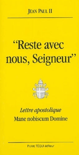 Livrenpoche : Reste avec nous, seigneur. Mane nobiscum domine - Jean-Paul II - Livre