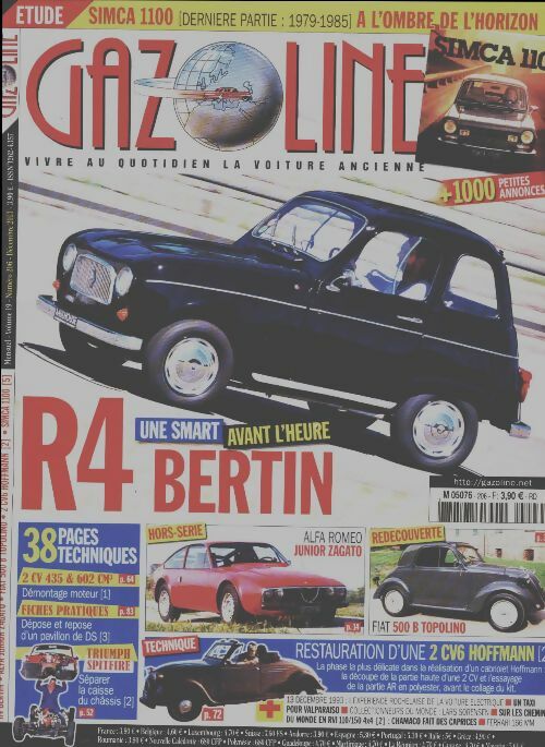 Livrenpoche : Gazoline n°206 : R4 Bertin - Collectif - Livre