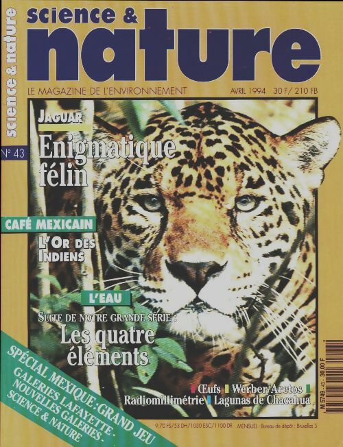 Livrenpoche : Science & nature n°43 : Jaguar, énigmatique félin - Collectif - Livre