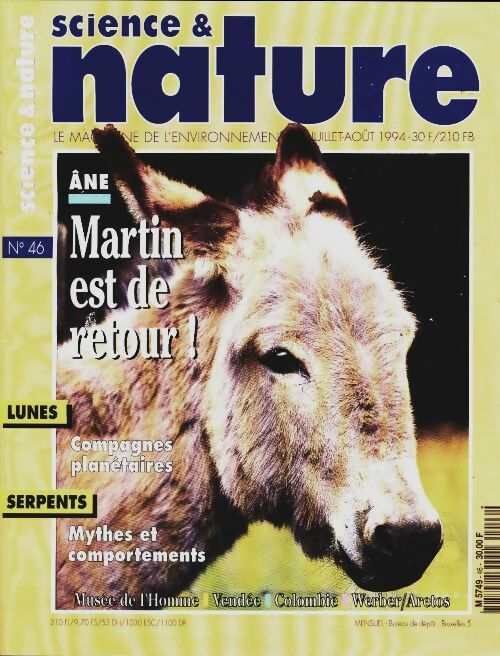 Livrenpoche : Science & nature n°46 : Ane, Martin est de retour - Collectif - Livre