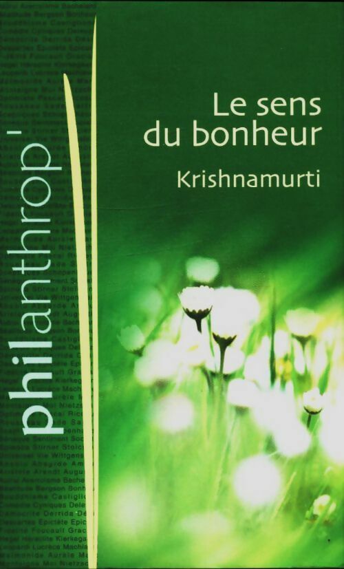 Livrenpoche : Le sens du bonheur - Jiddu Krishnamurti - Livre