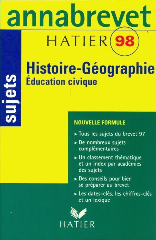 Livrenpoche : Histoire géographie, éducation civique, sujets 1998 - Jean Brignon - Livre