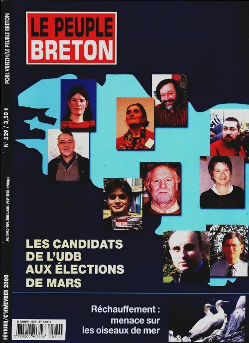Livrenpoche : Le peuple breton n°529 : Les candidats de l'UDB aux élections de mars - Collectif - Livre