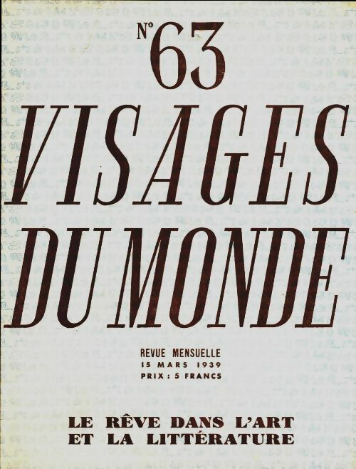 Livrenpoche : Visages du monde n°63 : Le rêve dans l'art et la littérature - Collectif - Livre