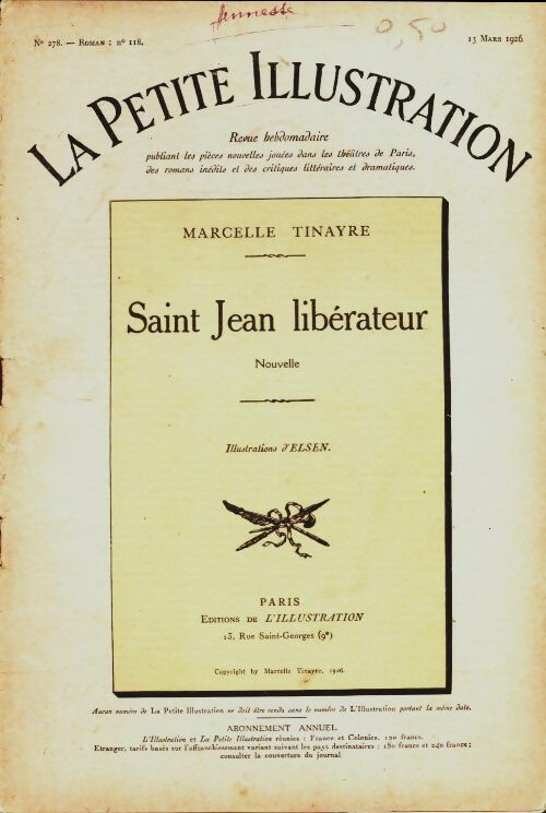 Livrenpoche : La petite illustration n°278 roman n°118 : Saint Jean Libérateur - Collectif - Livre
