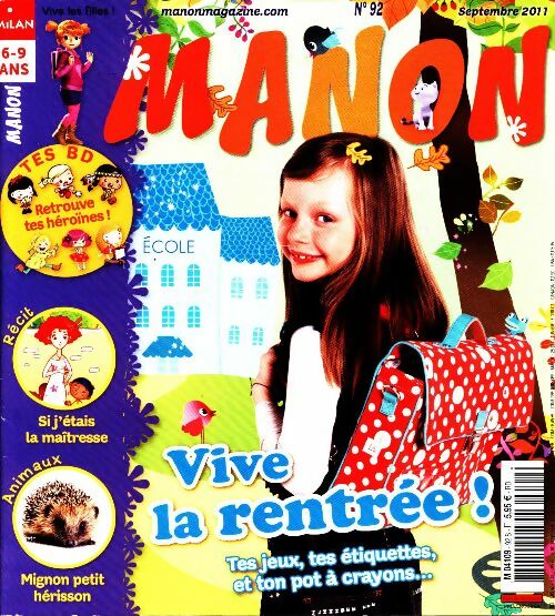 Livrenpoche : Manon n°92 : Vive la rentrée ! - Collectif - Livre