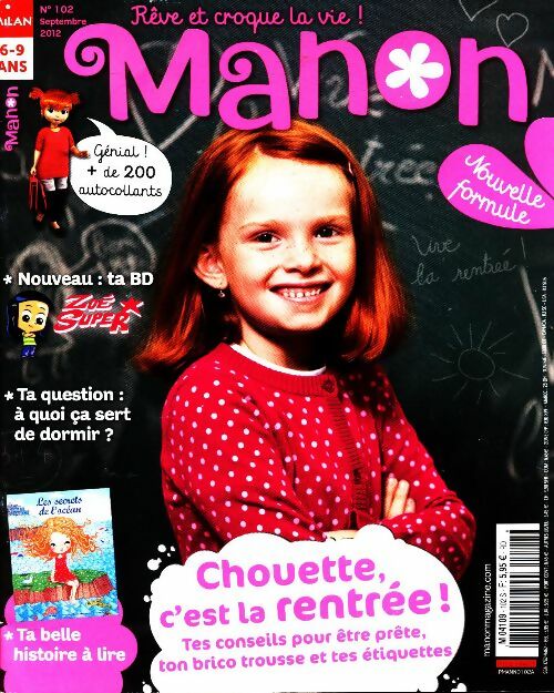 Livrenpoche : Manon n°102 : Chouette, c'est la rentrée ! - Collectif - Livre