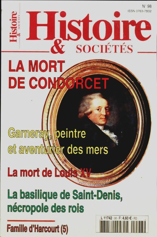 Livrenpoche : Histoire & sociétés n°98 : La mort de Condorcet - Collectif - Livre