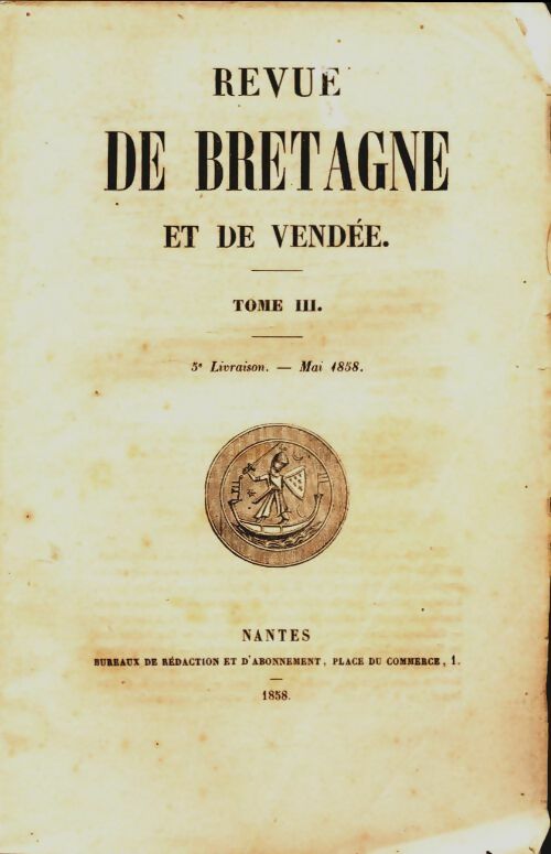 Livrenpoche : Revue de Bretagne et de Vendée 2e année Tome III - Collectif - Livre