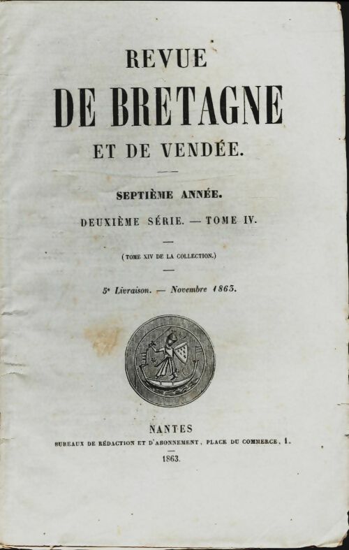 Livrenpoche : Revue de Bretagne et de Vendée 7e année 2ème série Tome IV - Collectif - Livre