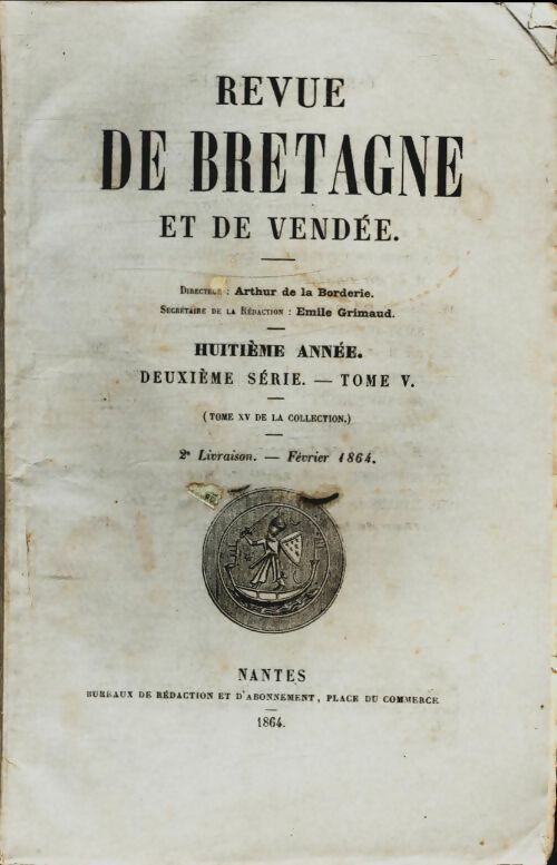 Livrenpoche : Revue de Bretagne et de Vendée 8e année 2ème série Tome V - Collectif - Livre
