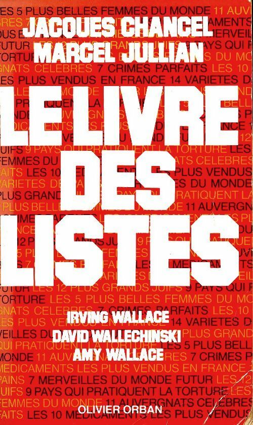 Livrenpoche : Le livre des listes - Jacques Chancel - Livre