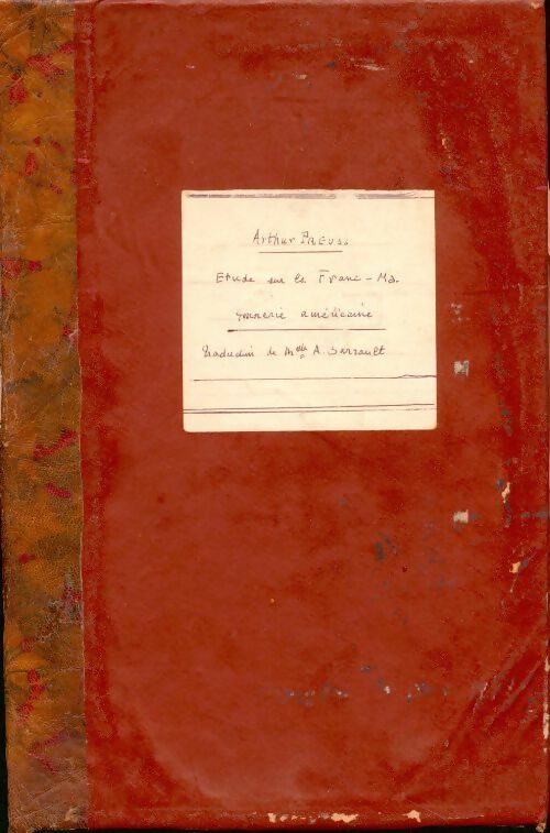 Livrenpoche : Etude sur la franc-maçonnerie américaine - Arthur Preuss - Livre