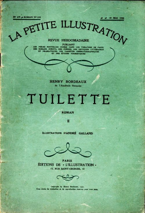 Livrenpoche : La petite illustration n°479 Roma n°215 : Tuilette Tome II - Collectif - Livre