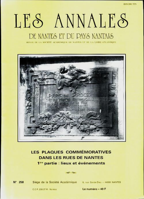 Livrenpoche : Les annales de Nantes et du pays nantais n°258 - Collectif - Livre