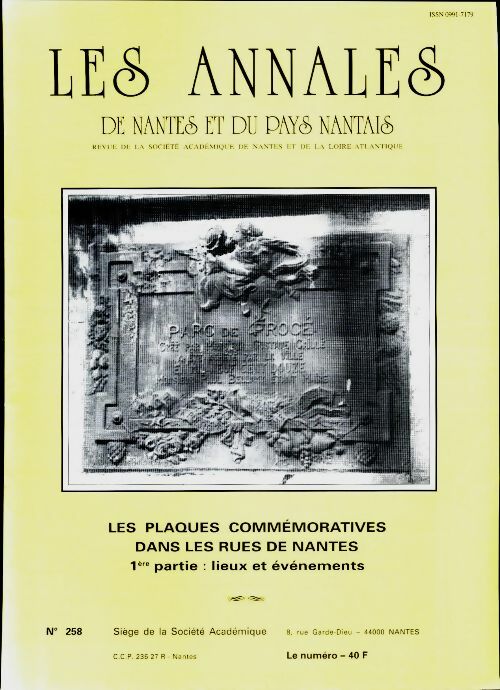 Les annales de Nantes et du pays nantais n°258 - Collectif -  Les annales de Nantes et du pays nantais - Livre