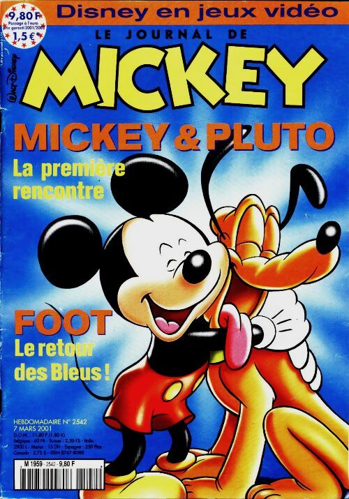 Le journal de Mickey n°2542 : Mickey & Pluto - Collectif -  Le journal de Mickey - Livre
