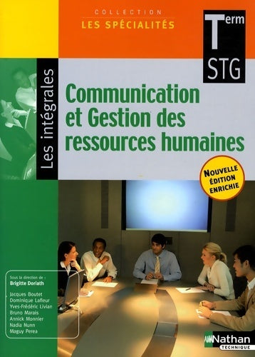 Livrenpoche : Communication et gestion des Ressources Humaines Terminale STG - Brigitte Doriath - Livre