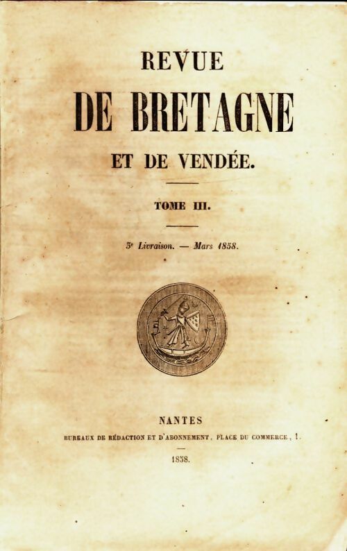 Livrenpoche : Revue de Bretagne et de Vendée 2e année Tome III 5e livraison - Collectif - Livre