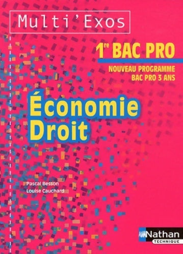 Livrenpoche : Economie et droit 1re bac pro - Louise Cauchard - Livre
