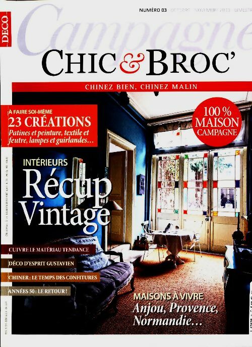 Livrenpoche : Campagne chic & broc' n°3 : Récup vintage - Collectif - Livre