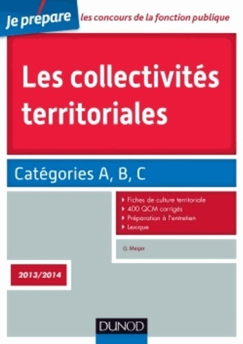 Livrenpoche : Les collectivités territoriales 2013-2014. Catégories A, B, C - Odile Meyer - Livre