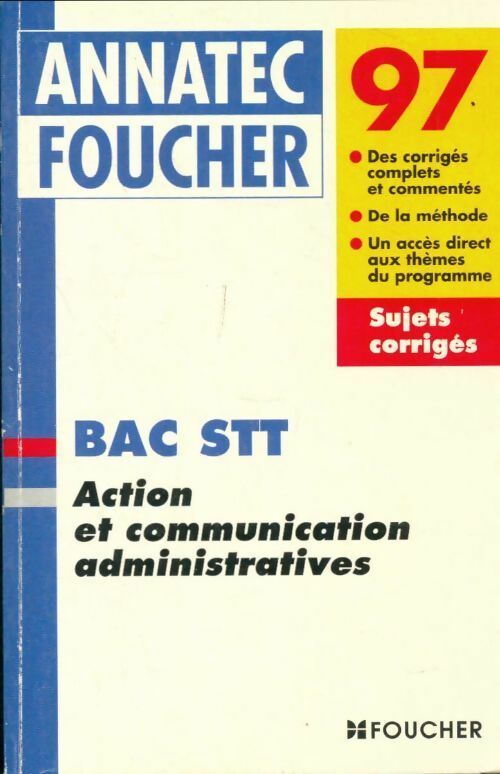 Livrenpoche : Bac STT Action et communication administratives 1997 - Collectif - Livre