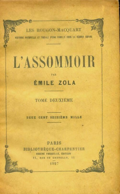 Livrenpoche : L'assommoir Tome II - Emile Zola - Livre