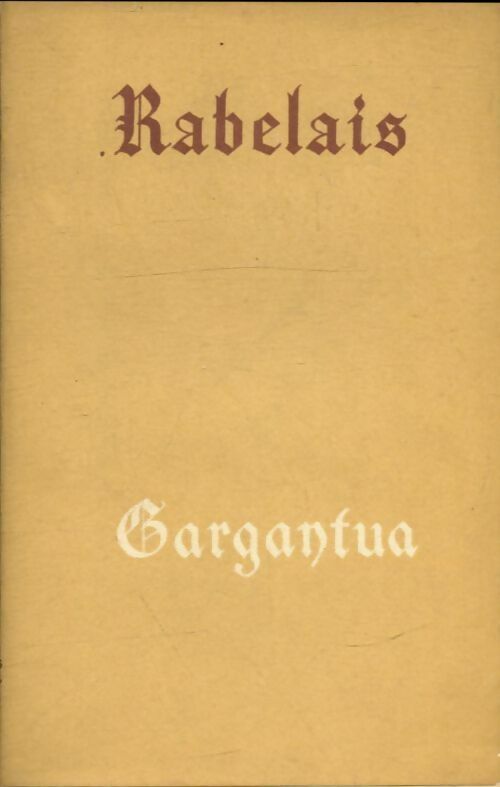 Livrenpoche : Gargantua - François Rabelais - Livre