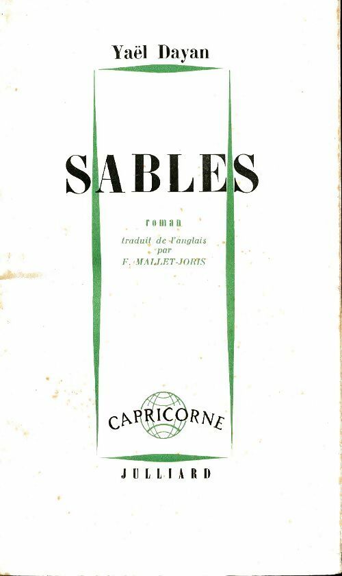 Livrenpoche : Sables - Yaël Dayan - Livre