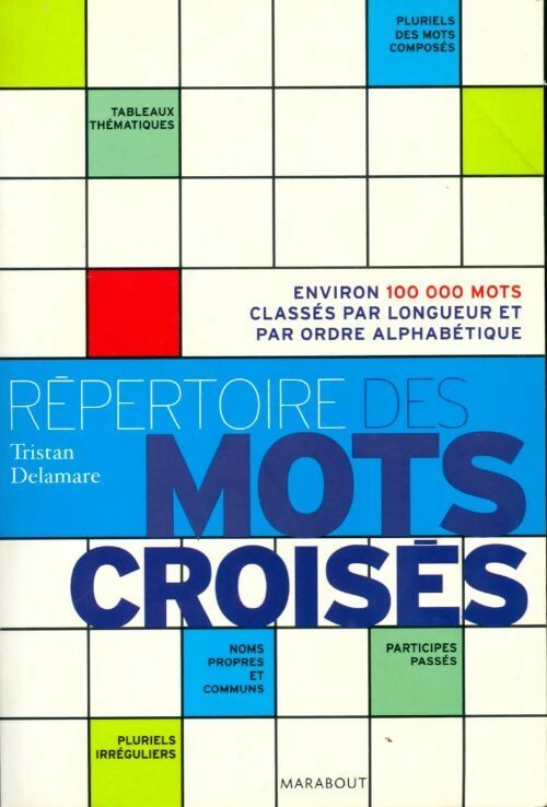 Livrenpoche : Répertoire des mots croisés - Tristan Delamare - Livre
