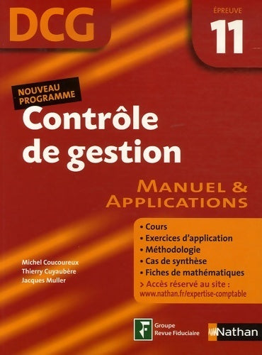 Livrenpoche : Contrôle de gestion épreuve DCG 11. Manuel & applications - Michel Coucoureux - Livre
