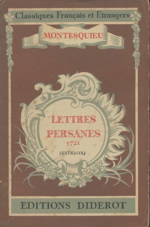 Livrenpoche : Lettres persanes (extraits) - Charles De Montesquieu - Livre