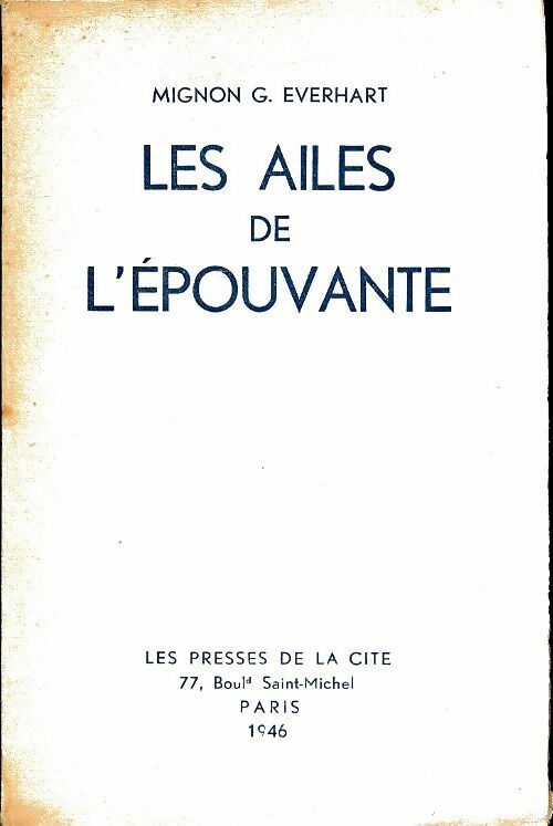 Livrenpoche : Les ailes de l'épouvante - Mignon G. Eberhart - Livre