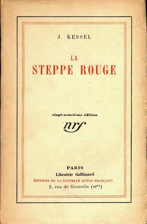 Livrenpoche : La steppe rouge - Joseph Kessel - Livre