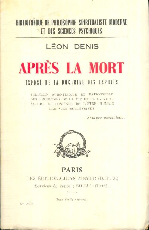 Livrenpoche : Après la mort - Léon Denis - Livre