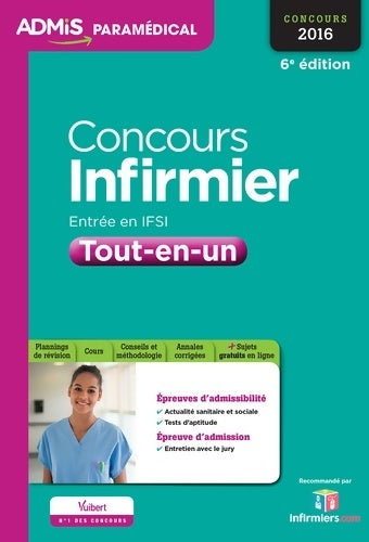 Livrenpoche : Concours infirmier entrée en IFSI tt en un 2016 - Collectif, Jérôme Jean - Livre