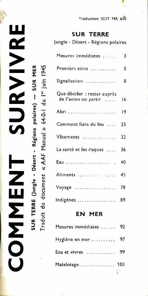 Livrenpoche : Comment survivre - Inconnu - Livre
