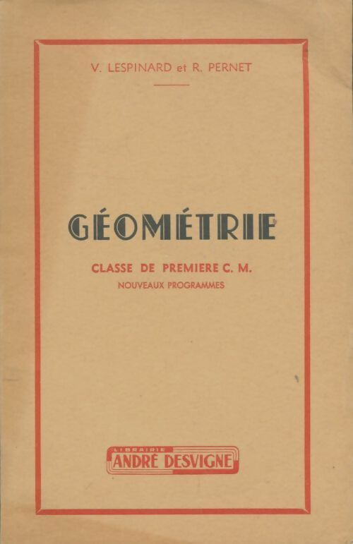 Livrenpoche : Géométrie classe de 1ères C.M. - V. Lespinard - Livre