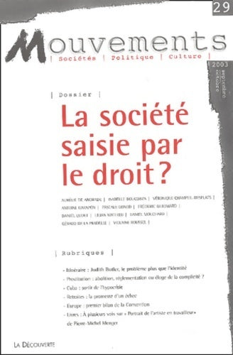 Livrenpoche : Mouvements n°29 : La société saisie par le droit ? - Collectif - Livre
