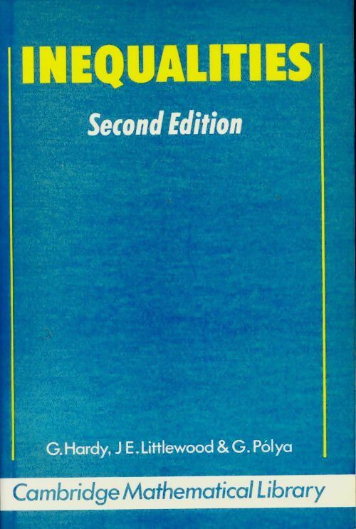 Livrenpoche : Inequalities - G. Hardy - Livre