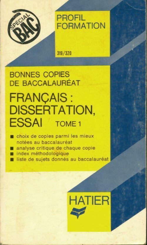 Livrenpoche : Bonnes copies : Dissertation, essai, Tome I - Desalmand-P+Geray-C - Livre