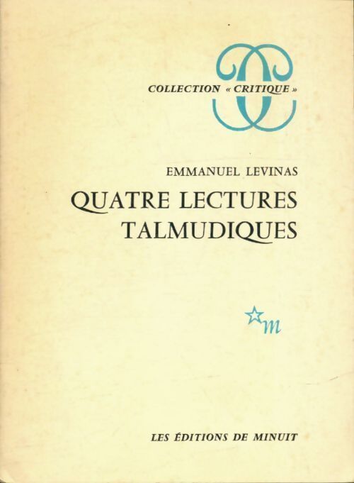 Quatre lectures talmudiques - Emmanuel Levinas - Livre